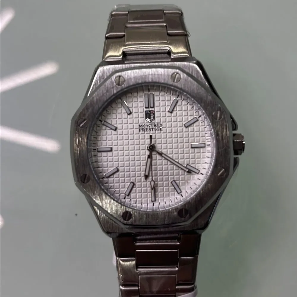 Montres Prestige men’s Silver Stainless Steel Watch